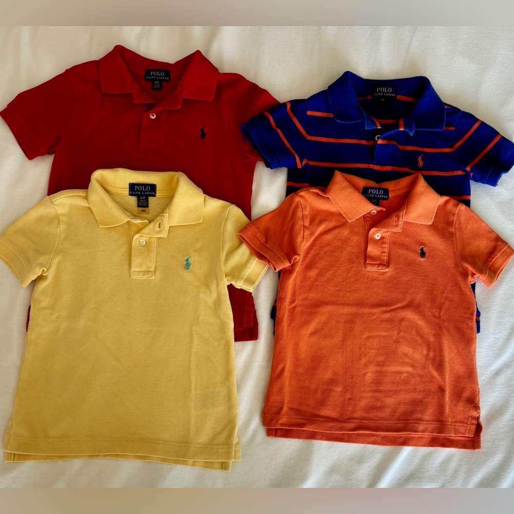 Lot of 4 little boys size 3T Ralph Lauren Polo shirts